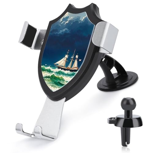 DWTJKMS Stormy Waves Handyhalterung für das Auto, Motiv: Segelboot, für Lüftungsschlitze, universal, passend für alle Smartphones und Automodelle, Schwarz DWTJKMS Stormy Waves Handyhalterung für das Auto, Motiv: Segelboot, für Lüftungsschlitze, universal, passend für alle Smartphones und Automodelle, Schwarz von DWTJKMS