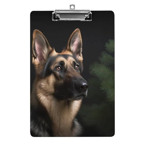 Deutscher Schäferhund Klemmbrett Acryl niedliches modisches Klemmbrett dekorativ, 31,8 x 21,6 cm, Standard-A4-Größe, Acryl-Clip für Klassenzimmer, Lehrer, Bürobedarf Deutscher Schäferhund Klemmbrett Acryl niedliches modisches Klemmbrett dekorativ, 31,8 x 21,6 cm, Standard-A4-Größe, Acryl-Clip für Klassenzimmer, Lehrer, Bürobedarf von DWTJKMS