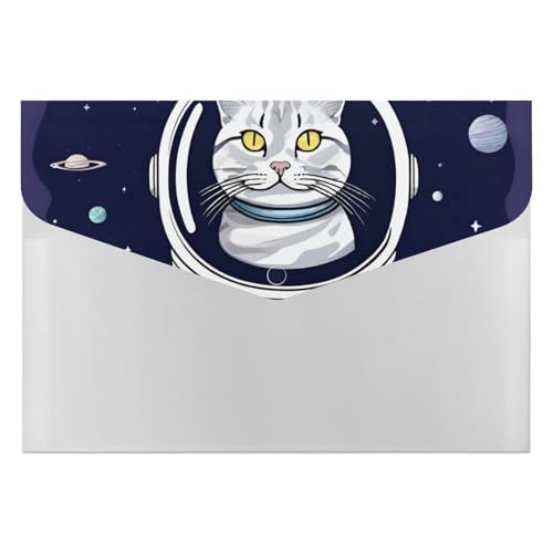 Dokumentenmappe, Motiv: Katze im Raum, langlebig, mit 6 Fächern, Ordner für Aktenschrank, Büro, Lebenslauf-Portfolio Dokumentenmappe, Motiv: Katze im Raum, langlebig, mit 6 Fächern, Ordner für Aktenschrank, Büro, Lebenslauf-Portfolio von DWTJKMS