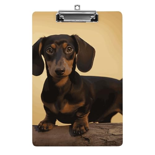 Ein niedliches Dackel-Klemmbrett aus Acryl, niedlich, modisch, dekorativ, 31,8 x 21,6 cm, Standard-A4-Größe, Acryl-Clip für Klassenzimmer, Lehrer, Bürobedarf Ein niedliches Dackel-Klemmbrett aus Acryl, niedlich, modisch, dekorativ, 31,8 x 21,6 cm, Standard-A4-Größe, Acryl-Clip für Klassenzimmer, Lehrer, Bürobedarf von DWTJKMS