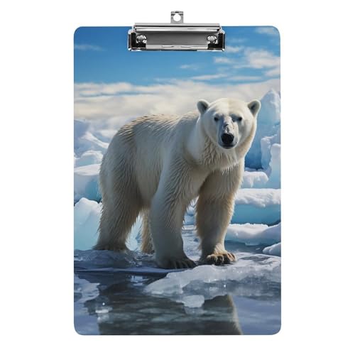 Eisbär-Klemmbrett aus Acryl, niedlich, modisch, dekorativ, 31,8 x 21,6 cm, Standard-A4-Größe, Acryl-Clip für Klassenzimmer, Lehrer, Bürobedarf Eisbär-Klemmbrett aus Acryl, niedlich, modisch, dekorativ, 31,8 x 21,6 cm, Standard-A4-Größe, Acryl-Clip für Klassenzimmer, Lehrer, Bürobedarf von DWTJKMS