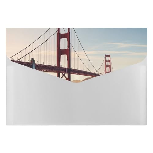 Golden Gate Bridge Aktenordner, Organizer, langlebig, mit 6 Fächern, Ordner für Aktenschrank, Büro, Lebenslauf-Portfolio Golden Gate Bridge Aktenordner, Organizer, langlebig, mit 6 Fächern, Ordner für Aktenschrank, Büro, Lebenslauf-Portfolio von DWTJKMS