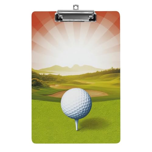 Golf-Klemmbrett aus Acryl, niedlich, modisch, dekorativ, 31,8 x 21,6 cm, Standard-A4-Größe, Acryl-Clip für Klassenzimmer, Lehrer, Bürobedarf Golf-Klemmbrett aus Acryl, niedlich, modisch, dekorativ, 31,8 x 21,6 cm, Standard-A4-Größe, Acryl-Clip für Klassenzimmer, Lehrer, Bürobedarf von DWTJKMS