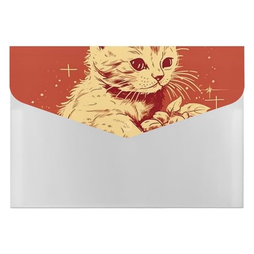 Katze, die auf der Box liegt, Aktenordner, Organizer, langlebiges Aktenportfolio mit 6 Fächern, Ordner für Aktenschrank, Büro, Lebenslauf-Portfolio Katze, die auf der Box liegt, Aktenordner, Organizer, langlebiges Aktenportfolio mit 6 Fächern, Ordner für Aktenschrank, Büro, Lebenslauf-Portfolio von DWTJKMS