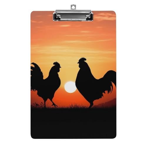 Klemmbrett mit Tier-Hühnern, Acryl, niedlich, modisch, dekorativ, 31,8 x 21,6 cm, Standard-A4-Größe, Acryl-Clip für Klassenzimmer, Lehrer, Bürobedarf Klemmbrett mit Tier-Hühnern, Acryl, niedlich, modisch, dekorativ, 31,8 x 21,6 cm, Standard-A4-Größe, Acryl-Clip für Klassenzimmer, Lehrer, Bürobedarf von DWTJKMS