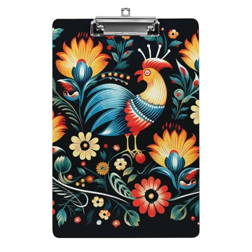 Klemmbrett mit polnischem Volkskunst-Muster, Acryl, niedlich, modisch, dekorativ, 31,8 x 21,6 cm, Standard-A4-Größe, Acryl-Clip für Klassenzimmer, Lehrer, Bürobedarf Klemmbrett mit polnischem Volkskunst-Muster, Acryl, niedlich, modisch, dekorativ, 31,8 x 21,6 cm, Standard-A4-Größe, Acryl-Clip für Klassenzimmer, Lehrer, Bürobedarf von DWTJKMS