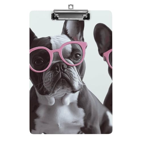 Klemmbrett mit rosa Brille, Acryl, niedlich, modisch, 31,8 x 21,6 cm, Standard-A4-Größe, Acryl-Clip für Klassenzimmer, Lehrer, Bürobedarf Klemmbrett mit rosa Brille, Acryl, niedlich, modisch, 31,8 x 21,6 cm, Standard-A4-Größe, Acryl-Clip für Klassenzimmer, Lehrer, Bürobedarf von DWTJKMS