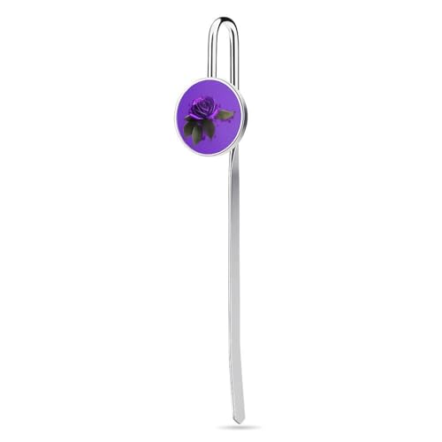Lesezeichen mit violettem Rosen-Druck, einzigartige Geschenke, Lesezeichen, Haarnadel-Haken, Lesezeichen für Buchliebhaber, Schriftsteller, Leser, Männer, Frauen Lesezeichen mit violettem Rosen-Druck, einzigartige Geschenke, Lesezeichen, Haarnadel-Haken, Lesezeichen für Buchliebhaber, Schriftsteller, Leser, Männer, Frauen von DWTJKMS