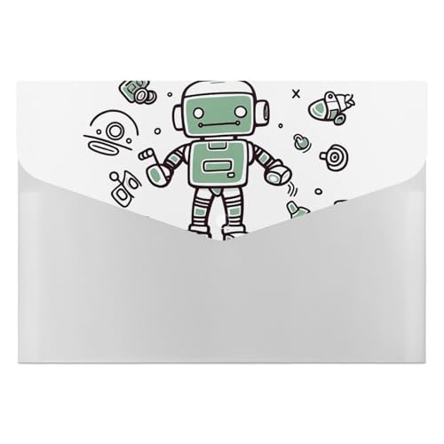 Line Robot Aktenordner, Organizer, langlebig, mit 6 Fächern, Ordner für Aktenschrank, Büro, Lebenslauf-Portfolio Line Robot Aktenordner, Organizer, langlebig, mit 6 Fächern, Ordner für Aktenschrank, Büro, Lebenslauf-Portfolio von DWTJKMS