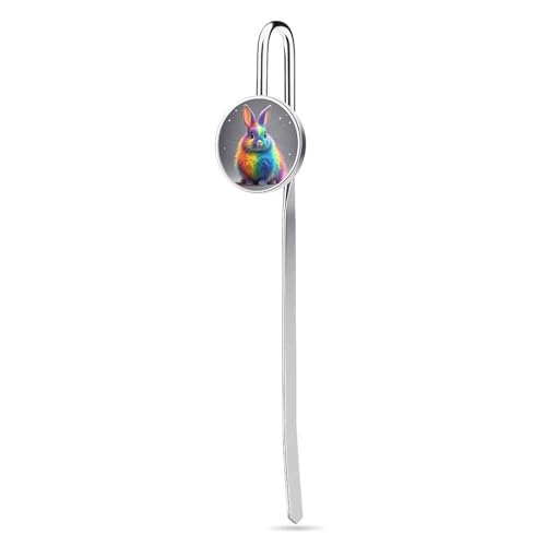 Metall-Lesezeichen in Regenbogen-Kaninchenform, einzigartige Geschenke, Lesezeichen, Haarnadel-Haken, Lesezeichen für Buchliebhaber, Schriftsteller, Leser, Männer, Frauen Metall-Lesezeichen in Regenbogen-Kaninchenform, einzigartige Geschenke, Lesezeichen, Haarnadel-Haken, Lesezeichen für Buchliebhaber, Schriftsteller, Leser, Männer, Frauen von DWTJKMS