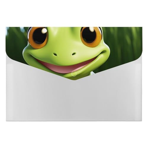 Niedlicher Frosch-Aktenordner, Organizer, langlebig, mit 6 Fächern, Ordner für Aktenschrank, Büro, Lebenslauf-Portfolio Niedlicher Frosch-Aktenordner, Organizer, langlebig, mit 6 Fächern, Ordner für Aktenschrank, Büro, Lebenslauf-Portfolio von DWTJKMS