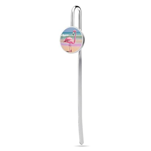 One Pink Flamingo on Beach Metall-Lesezeichen Einzigartige Geschenke Lesezeichen Haarnadel Haken Lesen Lesezeichen für Buchliebhaber, Schriftsteller, Leser, Männer, Frauen One Pink Flamingo on Beach Metall-Lesezeichen Einzigartige Geschenke Lesezeichen Haarnadel Haken Lesen Lesezeichen für Buchliebhaber, Schriftsteller, Leser, Männer, Frauen von DWTJKMS