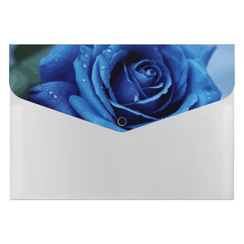 Romantische blaue Rosen-Aktenordner, Organizer, langlebig, mit 6 Fächern, Ordner für Aktenschrank, Büro, Lebenslauf-Portfolio Romantische blaue Rosen-Aktenordner, Organizer, langlebig, mit 6 Fächern, Ordner für Aktenschrank, Büro, Lebenslauf-Portfolio von DWTJKMS