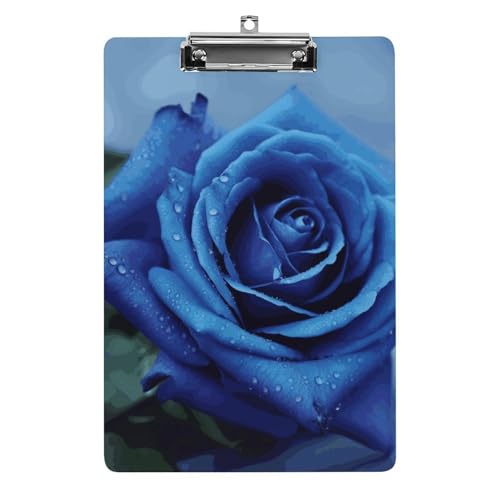 Romantisches blaues Rosen-Klemmbrett, Acryl, niedlich, modisch, dekorativ, 31,8 x 21,6 cm, Standard-A4-Größe, Acryl-Clip für Klassenzimmer, Lehrer, Bürobedarf Romantisches blaues Rosen-Klemmbrett, Acryl, niedlich, modisch, dekorativ, 31,8 x 21,6 cm, Standard-A4-Größe, Acryl-Clip für Klassenzimmer, Lehrer, Bürobedarf von DWTJKMS