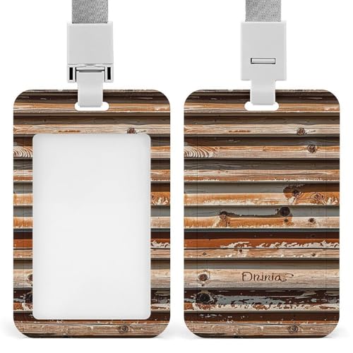Ausweishalter aus Holz mit Umhängeband, wasserdicht, Kunststoff, transparent, verschleißfest und stoßfest, Namensschild-Clips für Ausweise, Krankenschwestern, Lehrer, Büro, Geschenke Ausweishalter aus Holz mit Umhängeband, wasserdicht, Kunststoff, transparent, verschleißfest und stoßfest, Namensschild-Clips für Ausweise, Krankenschwestern, Lehrer, Büro, Geschenke von DWVSFJM
