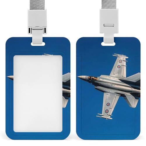 Jet Fighter Ausweishalter mit Umhängeband, wasserdicht, Kunststoff, transparent, verschleißfest und stoßfest, Namensschild-Clips für Ausweise, Krankenschwester, Lehrer, Büro, Geschenke Jet Fighter Ausweishalter mit Umhängeband, wasserdicht, Kunststoff, transparent, verschleißfest und stoßfest, Namensschild-Clips für Ausweise, Krankenschwester, Lehrer, Büro, Geschenke von DWVSFJM