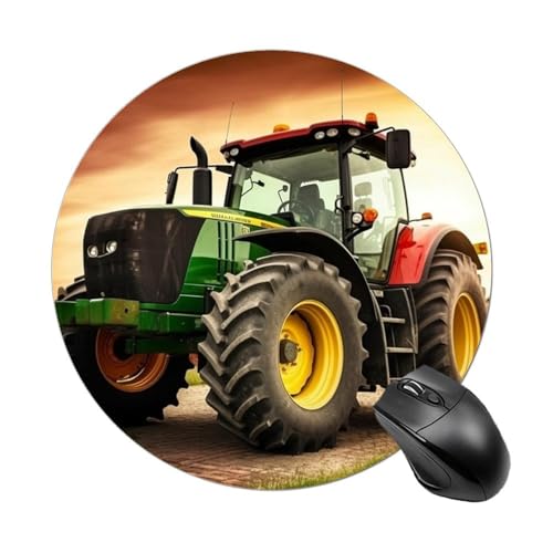 Mauspad mit Traktor-Motiv, rund, waschbar, personalisiertes Muster, Mäusepad für Männer und Frauen, rutschfeste Gummiunterseite, Spiel-Mauspads für Computer, Schreibtisch, Büro, Laptop Mauspad mit Traktor-Motiv, rund, waschbar, personalisiertes Muster, Mäusepad für Männer und Frauen, rutschfeste Gummiunterseite, Spiel-Mauspads für Computer, Schreibtisch, Büro, Laptop von DWVSFJM