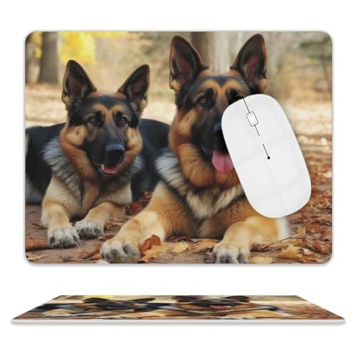 Mauspad mit deutschem Schäferhund, rechteckig, personalisiertes Muster, waschbares Leder-Mauspad für Männer und Frauen, rutschfest, Gaming-Mauspads für Computer, Büro, Laptop Mauspad mit deutschem Schäferhund, rechteckig, personalisiertes Muster, waschbares Leder-Mauspad für Männer und Frauen, rutschfest, Gaming-Mauspads für Computer, Büro, Laptop von DWVSFJM