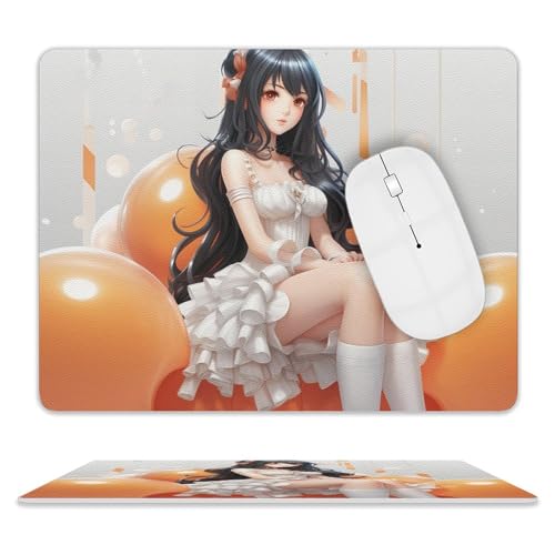 Mauspad mit sitzendem Mädchen, rechteckig, personalisiertes Muster, waschbares Leder-Mauspad für Männer und Frauen, rutschfest, Gaming-Mauspads für Computer, Büro, Laptop Mauspad mit sitzendem Mädchen, rechteckig, personalisiertes Muster, waschbares Leder-Mauspad für Männer und Frauen, rutschfest, Gaming-Mauspads für Computer, Büro, Laptop von DWVSFJM