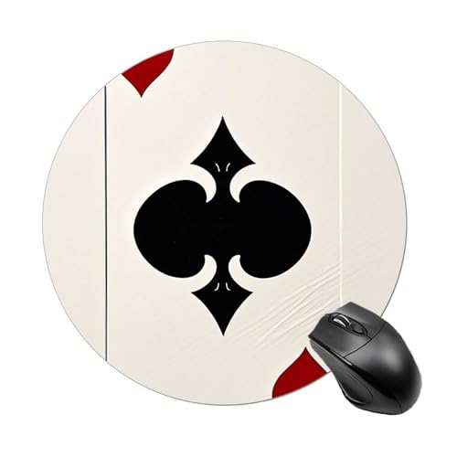 Spades K Poker Rundes Mauspad mit genähtem Rand, Computer-Maus, rutschfest, Gummi-Mauspad, Schutz für Laptop, Büro oder Zuhause Spades K Poker Rundes Mauspad mit genähtem Rand, Computer-Maus, rutschfest, Gummi-Mauspad, Schutz für Laptop, Büro oder Zuhause von DWVSFJM
