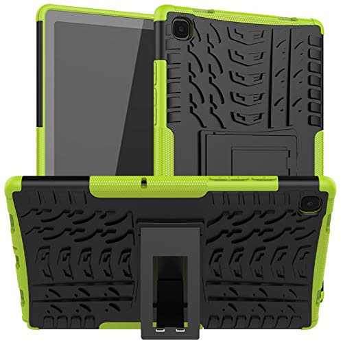 DWaybox Tablet Hülle für Samsung Galaxy Tab A7 2020 10.4 Zoll T500 T505 Rüstung Hochleistungskombi TPU Soft Case + PC Hard Case 2in1 Dual Layer Stoßdämpfende Schutzhülle mit Ständer -Grün von DWaybox