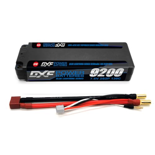 1PCS DXF 2S Lipo Akku 7,6 V 9200mAh 130C Hartschale mit 5,0 mm Bullet to Deans T Plug für 1/8 und 1/10 RC Fahrzeuge Auto RC Buggy Truggy RC Flugzeug UAV Drone FPV von DXF