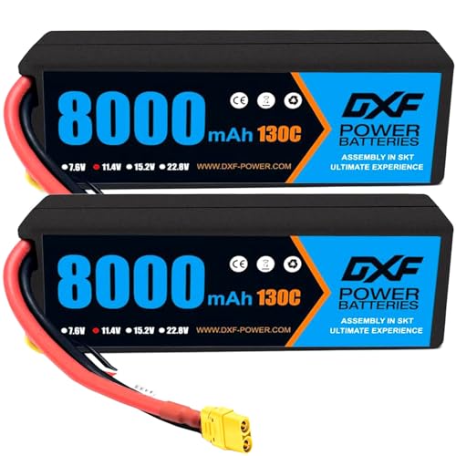 DXF 2 Packungen 3s lipo battery pack mit 8000mah, 11,4v, 130c entladung,lipo 3s xt90-stecker – 3s lipo akku perfekt für rc fahrzeuge wie hpi, axial und mehr - inklusive passgarantie bei kompatibilität DXF 2 Packungen 3s lipo battery pack mit 8000mah, 11,4v, 130c entladung,lipo 3s xt90-stecker – 3s lipo akku perfekt für rc fahrzeuge wie hpi, axial und mehr - inklusive passgarantie bei kompatibilität von DXF