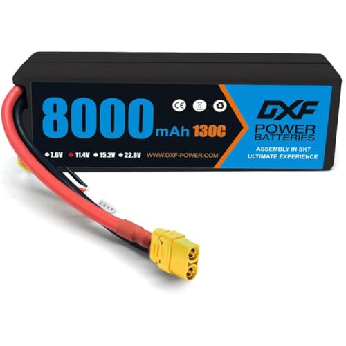 DXF 3S Lipo Akku 11,4V 8000mAh 130C Hardcase Batterie mit Deans XT90 Stecker für RC Evader BX Auto Car Truck LKW Truggy RC Hobby DXF 3S Lipo Akku 11,4V 8000mAh 130C Hardcase Batterie mit Deans XT90 Stecker für RC Evader BX Auto Car Truck LKW Truggy RC Hobby von DXF
