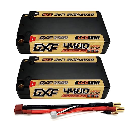 DXF 2 Packungen 2s lipo akku - mit hoher Leistung: Lithium-Polymer, 7.6v, 140c entladung, 4400mah, lipo Deans/T 5mm perfekt für rc-Auto-Modelle wie lipo 2s losi, Strada, Tamiya und mehr DXF 2 Packungen 2s lipo akku - mit hoher Leistung: Lithium-Polymer, 7.6v, 140c entladung, 4400mah, lipo Deans/T 5mm perfekt für rc-Auto-Modelle wie lipo 2s losi, Strada, Tamiya und mehr von DXF
