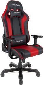 DXRacer King 99 - 135 kg - 195 cm - Schwarz - Stahl - Schwarz - Rot - Echtes Leder (134932) von DXRacer