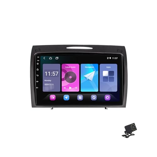 DXSYGMBN Android 14 Autoradio Kabelloses Carplay Radio Kompatibel Mit Benz SLK R171 2004~2011 Auto Entertainment Multimediasystem Mit Bluetooth, GPS Navigation, FM Radio,2G+32G von DXSYGMBN