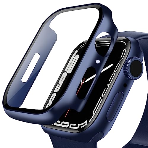 【2 Stücke】 DYAOLE Apple Watch Schutzhülle Kompatibel mit Apple Watch 9/8/7,Displayschutz PC schutzhülle für Apple Watch 9/8/7 schutzhülle(41mm,Blau) von DYAOLE