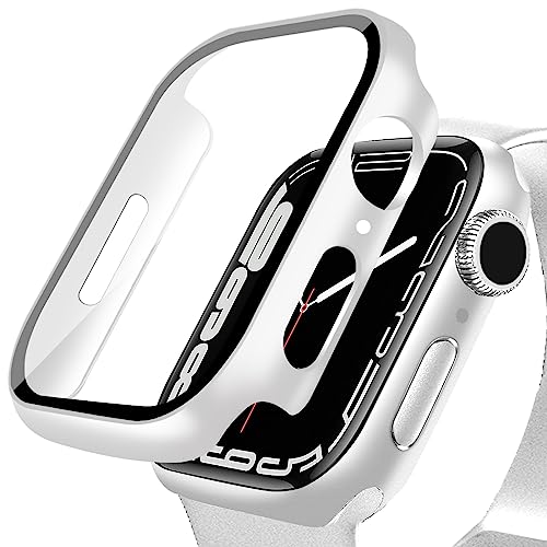 【2 Stücke】 DYAOLE Apple Watch Schutzhülle Kompatibel mit Apple Watch 9/8/7,Displayschutz PC schutzhülle für Apple Watch 9/8/7 schutzhülle(41mm,Weiss) von DYAOLE