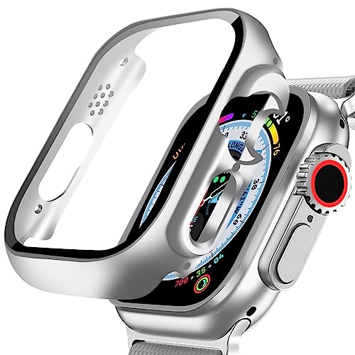 【2 Stücke】 DYAOLE Apple Watch Schutzhülle Kompatibel mit Apple Watch Ultra 2/Ultra,Displayschutz PC schutzhülle für Apple Watch Ultra 2/Ultra schutzhülle(49mm,Silber) von DYAOLE