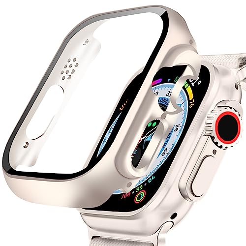 【2 Stücke】 DYAOLE Apple Watch Schutzhülle Kompatibel mit Apple Watch Ultra 2/Ultra,Displayschutz PC schutzhülle für Apple Watch Ultra 2/Ultra schutzhülle(49mm,Starlight) von DYAOLE