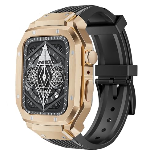 DYAOLE Apple Watch Armband 44/45mm, Modern, Roségold, TPU-Material, Sport Loop, Schnalle, für Apple Watch SE2/SE/9/8/7/6/5/4 (44/45mm) von DYAOLE