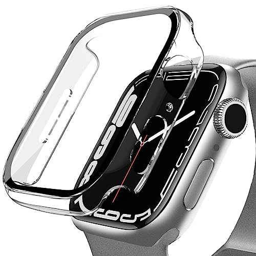DYAOLE Apple Watch Schutzhülle Kompatibel mit Apple Watch 9/8/7,Displayschutz PC schutzhülle für Apple Watch 9/8/7 schutzhülle(41mm,Transparent) von DYAOLE