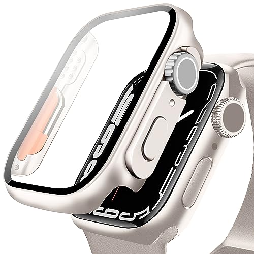 DYAOLE Apple Watch Schutzhülle Kompatibel mit Apple Watch 9/8/7,Ultra-Style Schutzhülle Displayschutz PC schutzhülle für Apple Watch 9/8/7 schutzhülle(45mm,Sternfarbe von DYAOLE