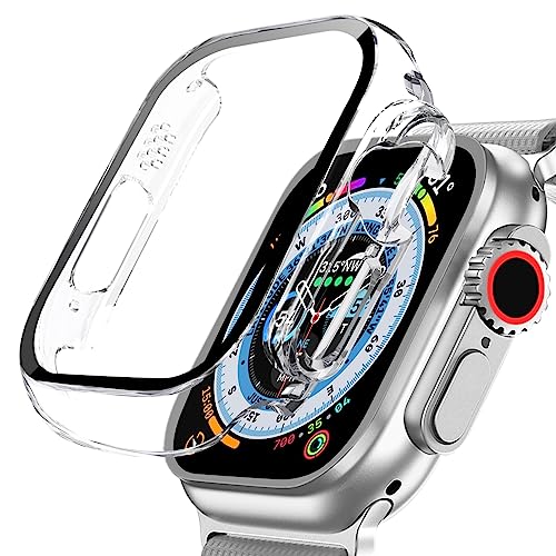 DYAOLE Apple Watch Schutzhülle Kompatibel mit Apple Watch Ultra 2/Ultra,Displayschutz PC schutzhülle für Apple Watch Ultra 2/Ultra schutzhülle(49mm,Transparent) von DYAOLE