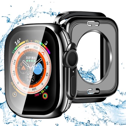 DYAOLE Apple Watch Schutzhülle Kompatibel mit iWatch Ultra 2/Ultra 49mm,Apple Watch 360° Galvanisierung Displayschutz PC schutzhülle für Apple Watch Ultra 2/Ultra schutzhülle(49mm,Schwarz) von DYAOLE