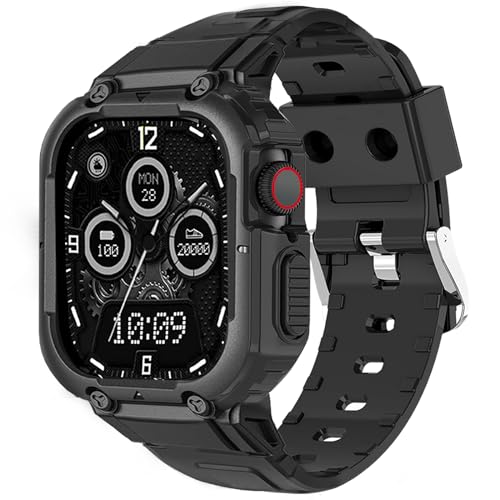 DYAOLE Apple watch Armband 38mm/40mm/41mm Apple watch armband TPU-Material,Rüstungsform für Apple watch SE2/SE/9/8/7/6/5/4/3/2/1 apple watch armband 38mm/40mm/41mm(Schwarz) von DYAOLE