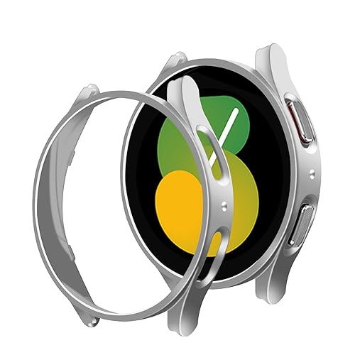 DYAOLE Displayschutzfolie kompatibel mit Samsung Galaxy Watch 6 43 mm, Watch 6 Gehäuse mit Rahmenausschnitt(Silber) von DYAOLE