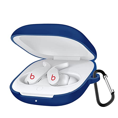 DYAOLE Kompatibel mit Beats FIT PRO Schutzhülle, stoßfeste Silikon-Schutzhülle, mit Schlüsselanhänger, Kratzfest, sturzsicher（Blau） von DYAOLE