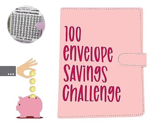 100 Envelope Challenge Binder, Easy and Fun Way to Save $5,050, 100 Envelope Savings Challenge Binder for Budgeting Planner & Saving Money (Rosa) von DYBOHF