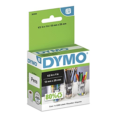 DYMO Authentic LW Extra Small Multi Purpose Labels DYMO Labels for LabelWriter Printers, White, 1/5.1 cm x 2.5 cm, 1 Roll of 1000 von DYMO