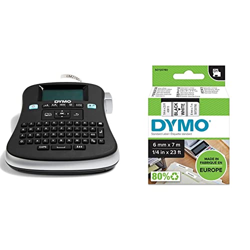 DYMO LabelManager 210D Beschriftungsgerät & Original D1-Etikettenband | schwarz auf weiß | 6 mm x 7 m | selbstklebendes Schriftband | für LabelManager-Beschriftungsgerät von DYMO