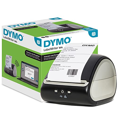 DYMO LabelWriter 5XL Etikettendrucker | automatische Etikettenerkennung | Beschriftungsgerät, das extrabreite Versandetiketten von Amazon, DHL und mehr druckt | ideal für E-Commerce | EU-Stecker von DYMO