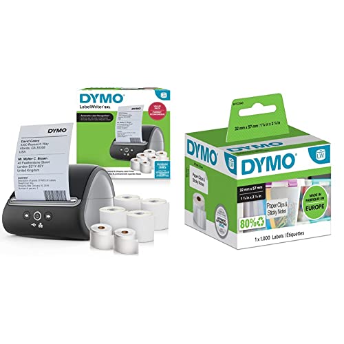 DYMO LabelWriter 5XL-Etikettendrucker & Etiketten & Original LabelWriter Mehrzwecketiketten | 57 mm x 32 mm | Rolle mit 1.000 leicht ablösbaren Etiketten | selbstklebend von DYMO