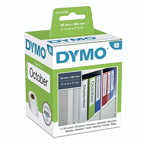 DYMO LabelWriter Ordneretiketten/S0722480 59x190 mm(breit) weiß Inh. 110 von DYMO