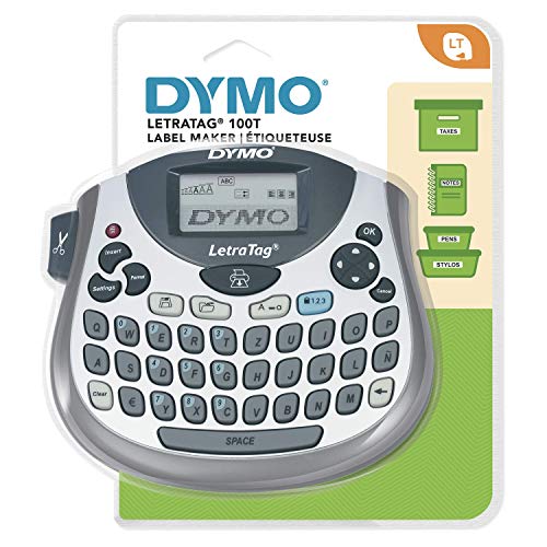 DYMO Letra Tag LT-100T Beschriftungsgerät, Tragbares Etikettiergerät Mit Qwertz Tastatur, Silber, Ideal Fürs Büro Oder Zu Hause von DYMO